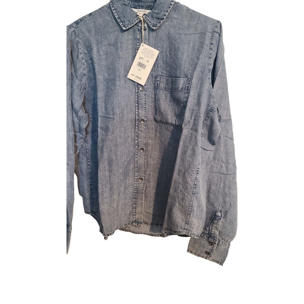 Splendid denim button down shirt RF3W620 Size XS